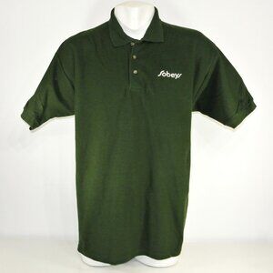 SOBEYS Grocery Store Employee Uniform Polo Shirt Green NEW Size L Large